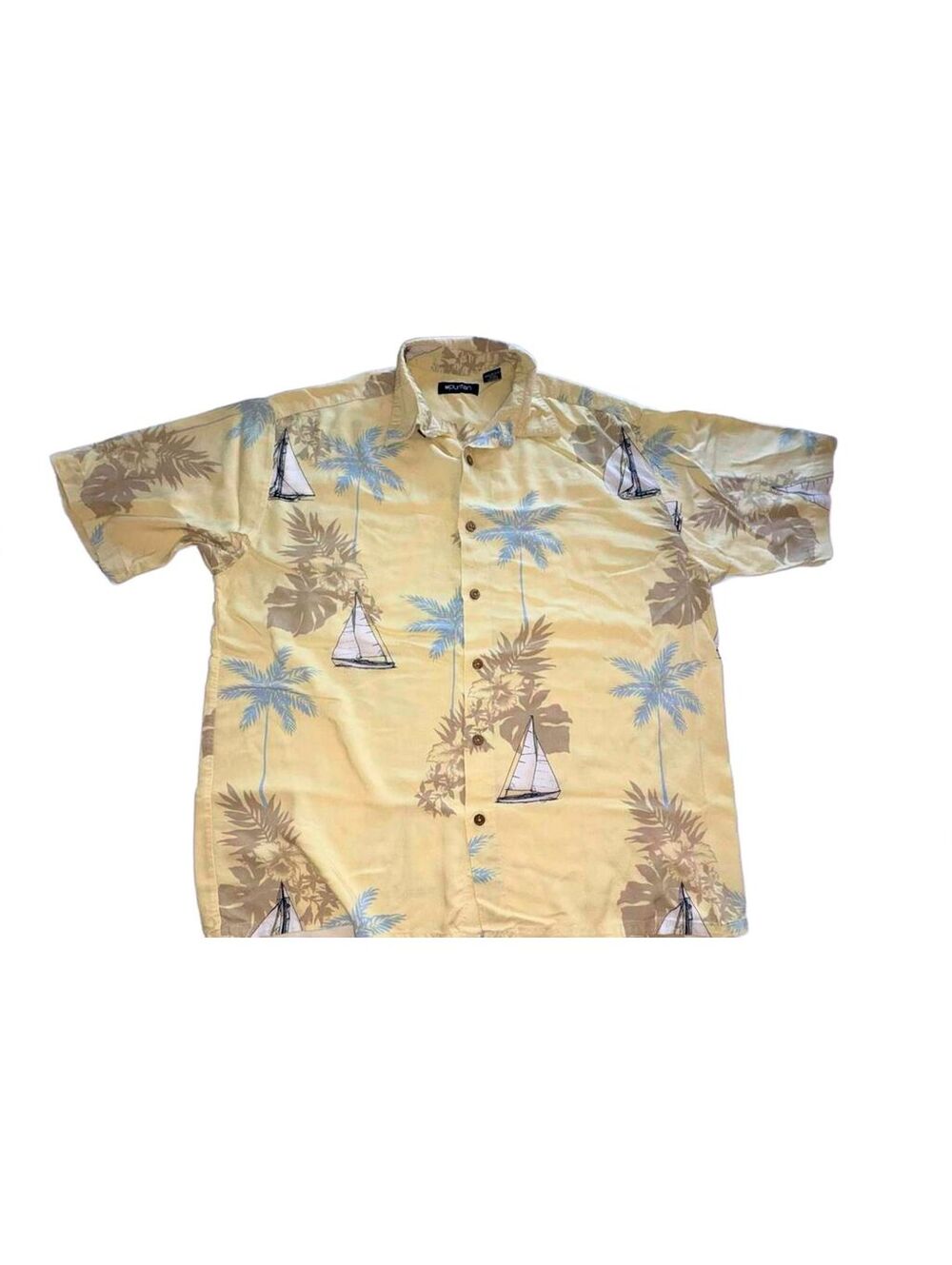 Men's Vintage -Puritan- Button Up Hawaiian Shirt, Size L
